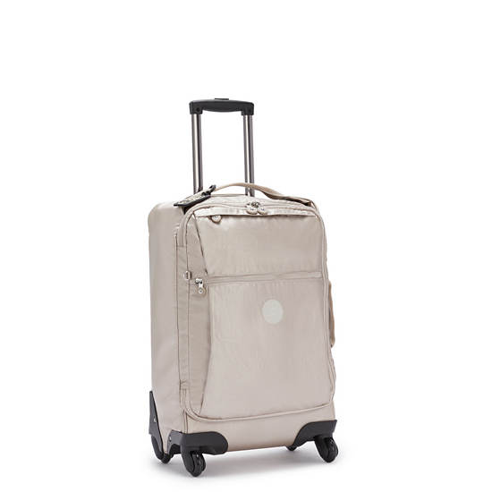 Maletas Kipling Darcey Small Metallic Carry-On Rolling Beige | MX 1743VR